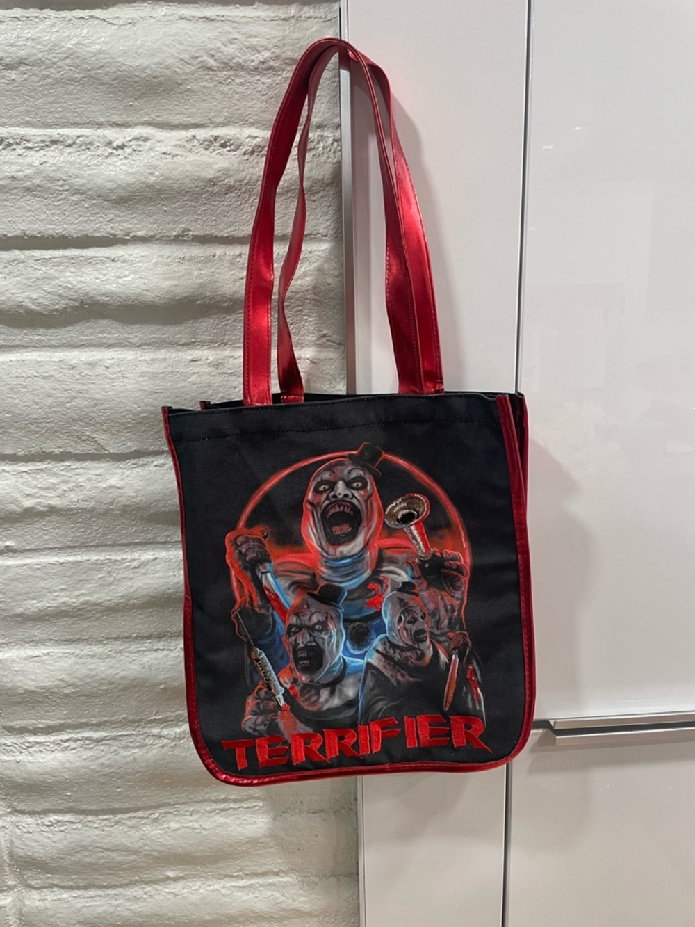 Exclusive official Terrifier Art the Clown Halloween horror tote bag